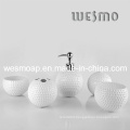 Golf Ball Shape Porcelain Bathroom Accessories Set (WBC0598A)